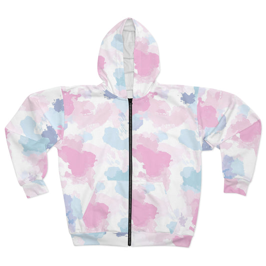 Watercolor Zip Hoodie