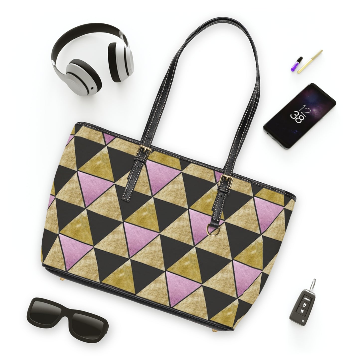 Chic Geometric borsa di pelle