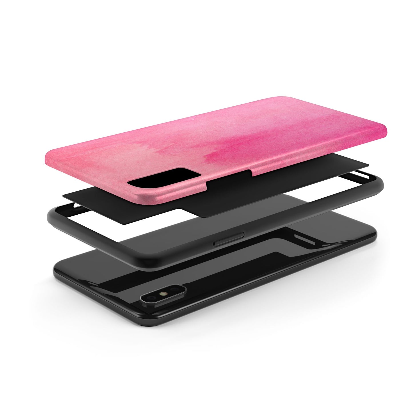 Custodie eleganti e resistenti per telefono - Design acquerello rosa, protezione durevole, idea regalo per adolescenti, accessori tecnologici alla moda