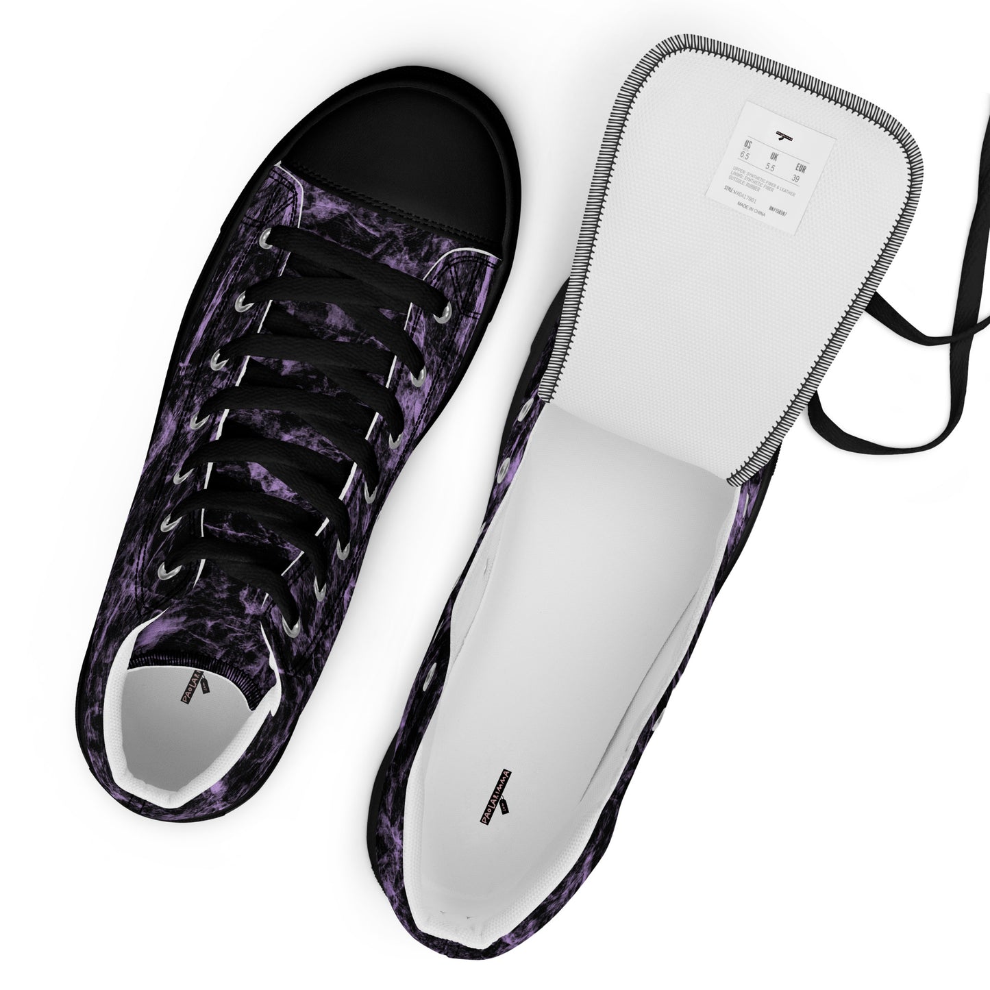 Sneakers alte in tela da donna con tomaia resistente
