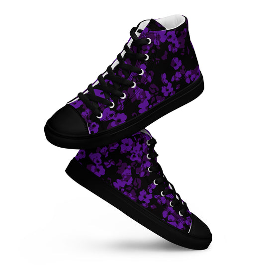 Sneakers alte in tela da donna scarpe da ginnastica traspiranti e comode per uso quotidiano.