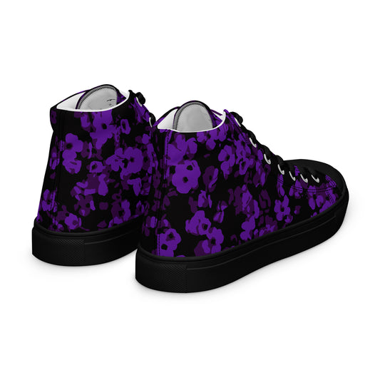 Sneakers alte in tela da donna scarpe da ginnastica traspiranti e comode per uso quotidiano.